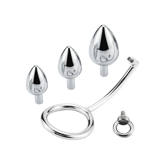 Anal Hooks with Cock Steel Anal 4663 Set Hook DiscreetChoice Ring Stainless 0929